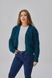 BABY ALPACA CARDIGAN GREEN / S
