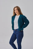 BABY ALPACA CARDIGAN GREEN / S