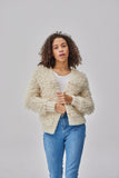 BABY ALPACA CARDIGAN WHITE / S