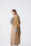 BABY ALPACA OVERSIZED SCARF HANDMADE CAMEL