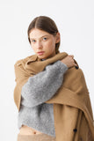 BABY ALPACA OVERSIZED SCARF HANDMADE CAMEL
