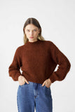 SURI ALPACA CROPPED SWEATER HANDMADE COPPER
