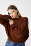 SURI ALPACA CROPPED SWEATER HANDMADE COPPER