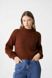 SURI ALPACA CROPPED SWEATER HANDMADE COPPER