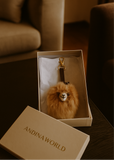 KEYCHAIN BABY ALPACA CAMEL