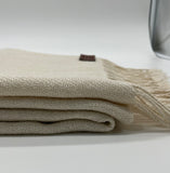 BABY ALPACA HANDMADE SCARF UNDYED WHITE