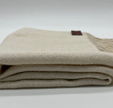 BABY ALPACA HANDMADE SCARF UNDYED WHITE