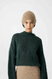 SURI ALPACA CROPPED SWEATER HANDMADE GREEN
