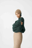 SURI ALPACA CROPPED SWEATER HANDMADE GREEN