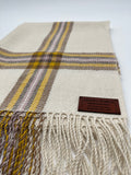 BABY ALPACA SCARF HANDMADE BROWN STRIPES