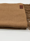 BABY ALPACA HANDMADE SCARF UNDYED BROWN