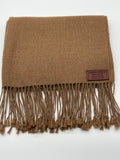 BABY ALPACA HANDMADE SCARF UNDYED BROWN