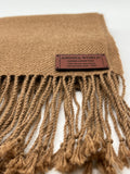 BABY ALPACA HANDMADE SCARF UNDYED BROWN