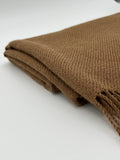 BABY ALPACA HANDMADE SCARF UNDYED BROWN