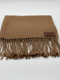 BABY ALPACA HANDMADE SCARF UNDYED BROWN