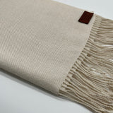 BABY ALPACA HANDMADE SCARF UNDYED WHITE