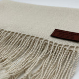 BABY ALPACA HANDMADE SCARF UNDYED WHITE