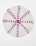 ALPACA BERET WHITE PURPLE