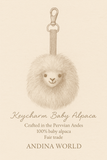 KEYCHAIN BABY ALPACA BEIGE