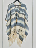 ORGANIC COTTON PONCHO CHALAN AZUL