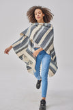 ORGANIC COTTON PONCHO CHALAN AZUL