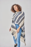 ORGANIC COTTON PONCHO CHALAN AZUL
