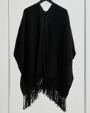 ALPACA PONCHO HANDMADE NEGRO RUMI