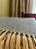 Alpaca & Peruvian Cotton Throw Blue