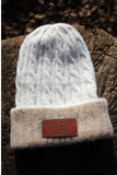 HANDMADE UNDYED BABY ALPACA BEANIE NATURAL WHITE