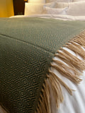 Alpaca & Peruvian Cotton Throw Green