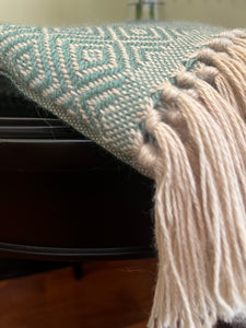 Alpaca & Peruvian Cotton Throw Green