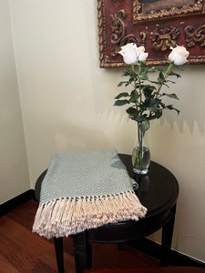 Alpaca & Peruvian Cotton Throw Green