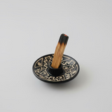 Andina World handmade black ceramic incense palo santo holder 