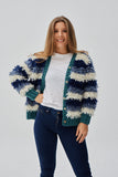 BIOLOGISCHE KATOEN PONCHO CHALAN BLAUW