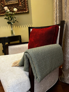 Alpaca & Peruvian Cotton Throw Green