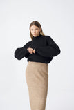 SURI ALPACA CROP JUMPER BLACK