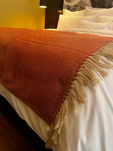 Alpaca & Peruvian Cotton Throw Terracota