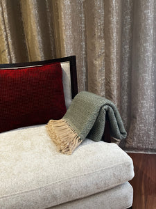 Alpaca & Peruvian Cotton Throw Green
