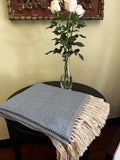 Alpaca & Peruvian Cotton Throw Blue