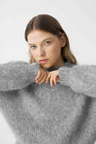 SURI ALPACA CROP JUMPER GREY