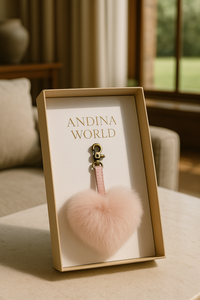 HANDMADE BABY ALPACA KEY-CHARM PINK
