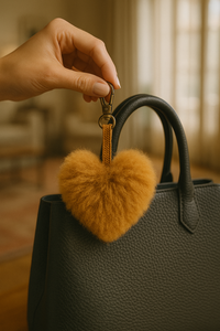 HANDMADE BABY ALPACA KEY-CHARM CAMEL