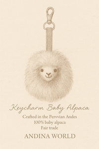 KEYCHAIN BABY ALPACA CAMEL