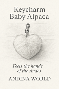 KEYCHAIN HEART BABY ALPACA PINK