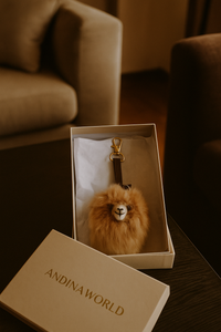 KEYCHAIN BABY ALPACA CAMEL