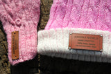 HAND-DYED REVERSIBLE BEANIE 100% BABY ALPACA BOTANICAL DYED PINK