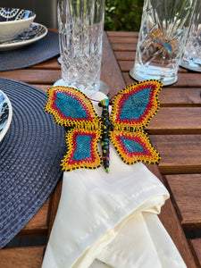 Handcrafted Peruvian Butterfly Napkin Holder - Fairtrade Artisan Crochet